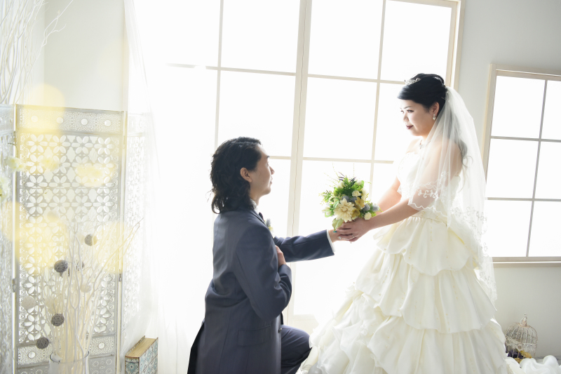 スタジオに戻って洋装撮影♪