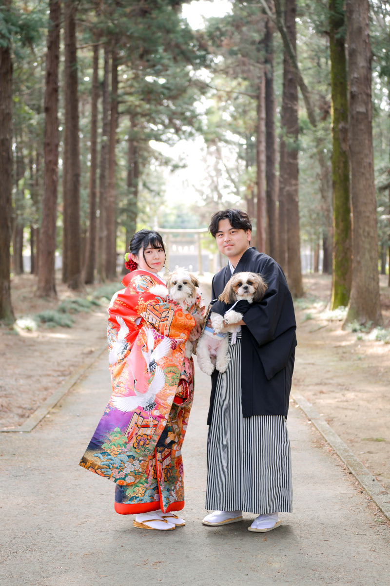 大切なペットと撮影