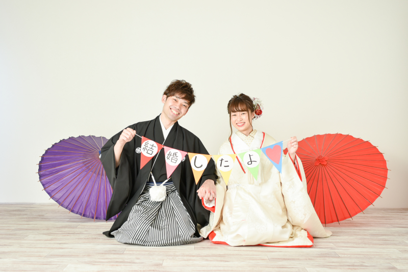 手作りガーランドで撮影♪