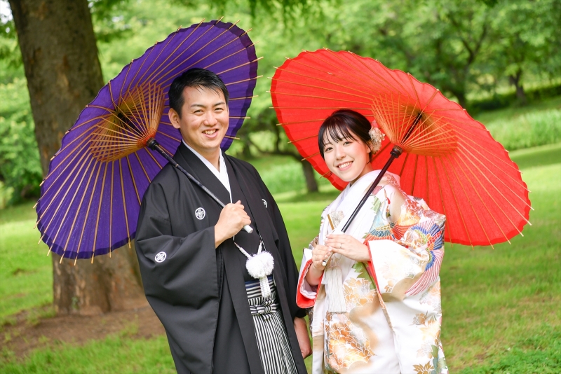 和傘を持って…♡