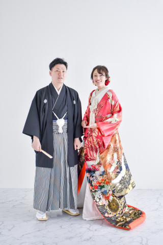スタジオで和装撮影