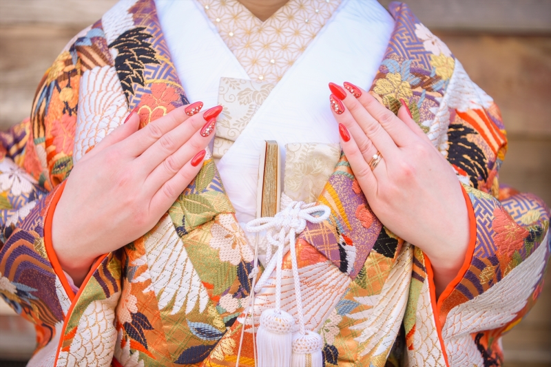 お着物と一緒に