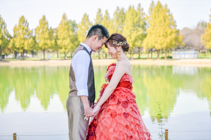 水辺で撮影…♡