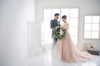 スタジオで色打掛＆カラードレスフォト♪