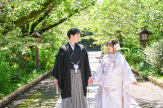 フォトスタジオミルフィーユ川越店_【神社】森林豊かで静かな境内で撮影。店舗より近くの趣ある神社