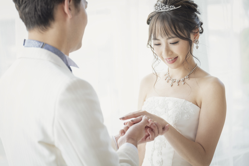 指輪交換・・・♡