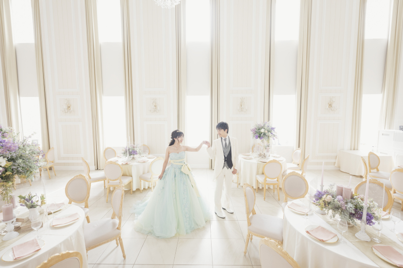 披露宴会場でお姫様ショット
