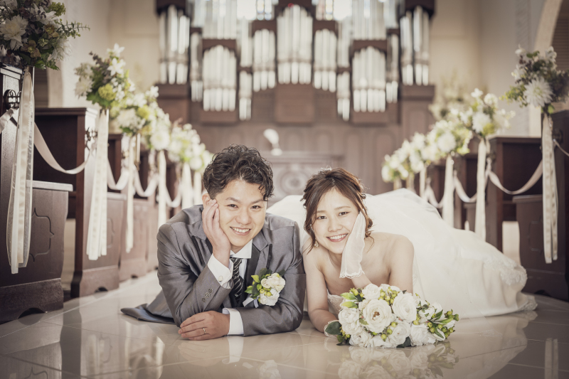 バージンロード仲良しショット