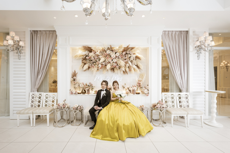 ドライフラワーあふれるフォトスポット