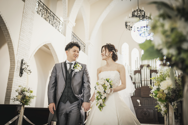 挙式シーンを再現