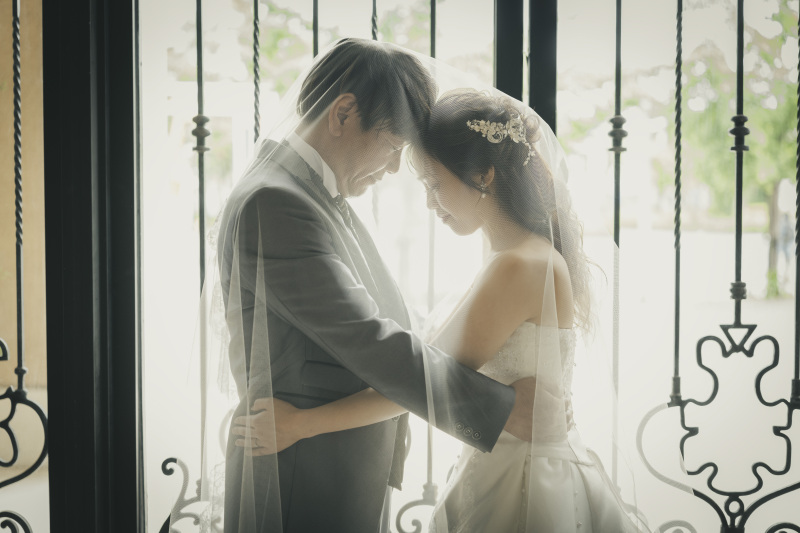 ベールを使用したオシャレショット