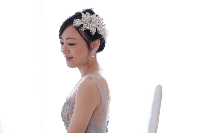 ご新婦様はカラードレスをチョイス