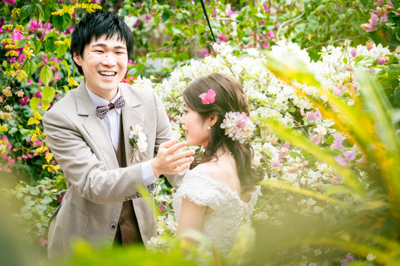 ブーゲンビレアの花飾り^^