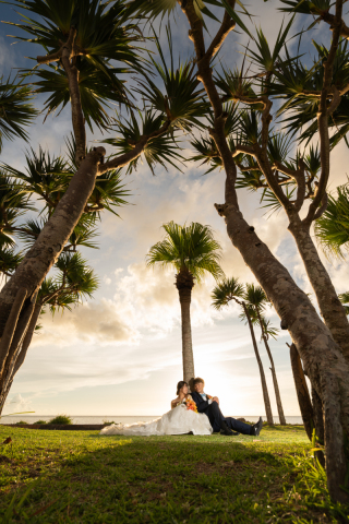 寄り添うお二人をダイナミックな構図で・・・