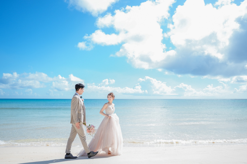 【チャペル+フォトウェディング】海の見えるチャペル+渡口ビーチ+グリーンの「お得な」3ロケで200カット+フォトブック!