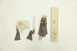 和装小物4点セット（ベージュ×茶）