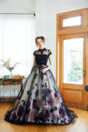 Black　colordress（花柄）
