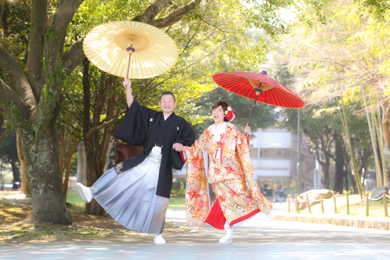 番傘を使って♪