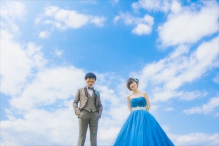 青空と一緒に撮影♪