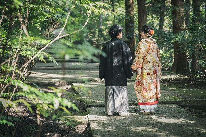 色打掛は柞原八幡宮へ♪