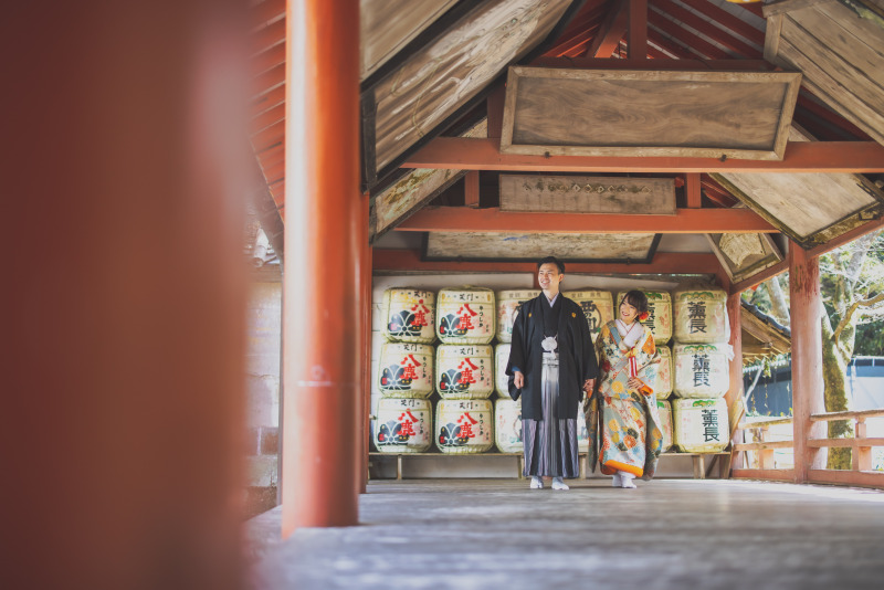 柞原八幡宮での撮影 ・・・