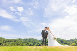 -快晴のなかで笑顔いっぱいの撮影-