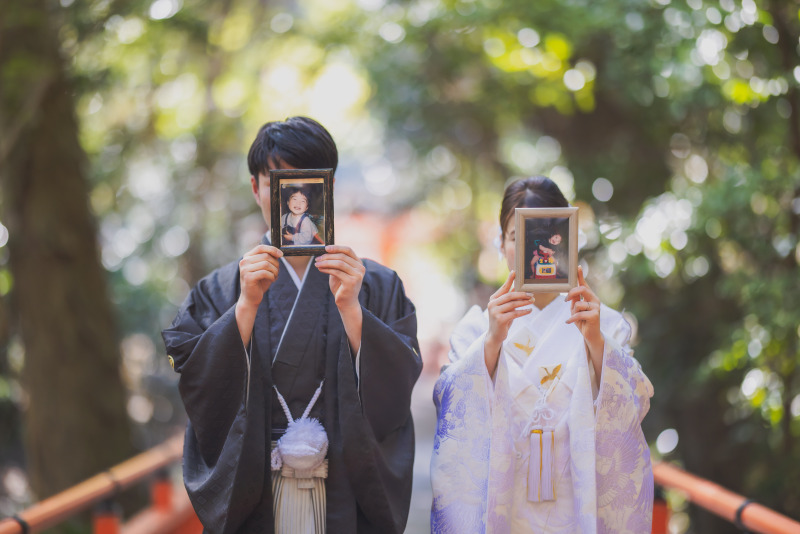 お二人の幼少期時代のお写真と一緒に・・♡