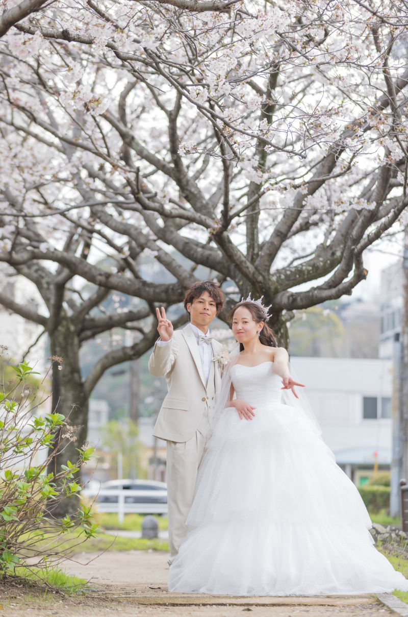 - 桜とウエディングドレス -