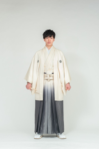 取り寄せ紋付袴　白