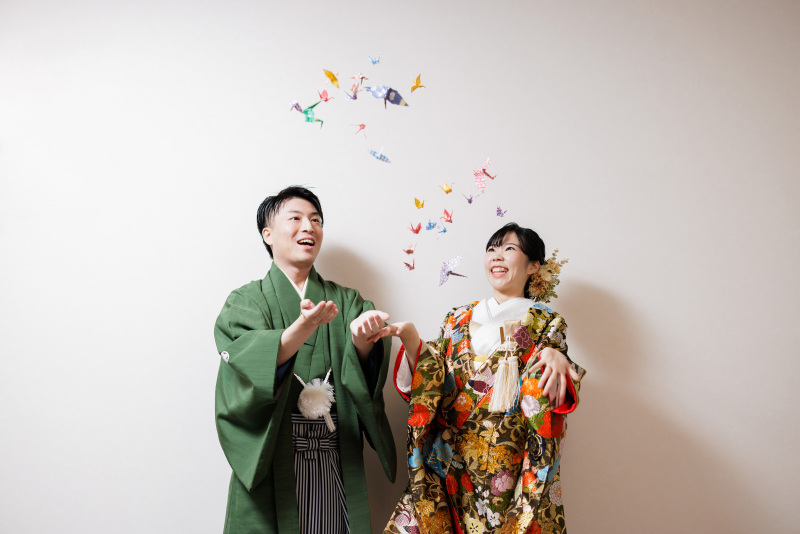 折り鶴シャワー