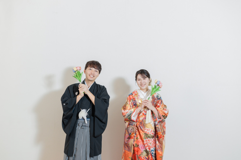 【和装】スタジオで楽しいフォトウエディング♪