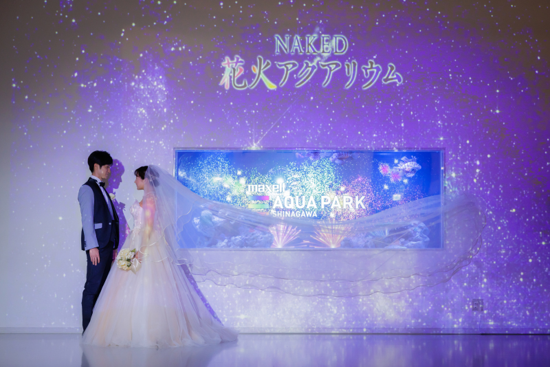 ロングベールをなびかせて