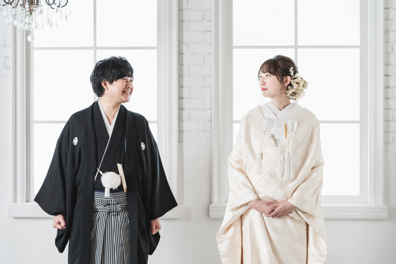 和装に着替えて