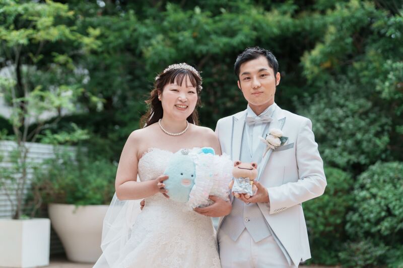 お庭でのショット