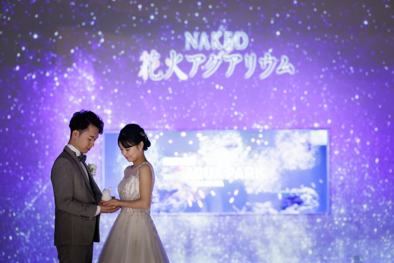 花火のプロジェクションマッピング