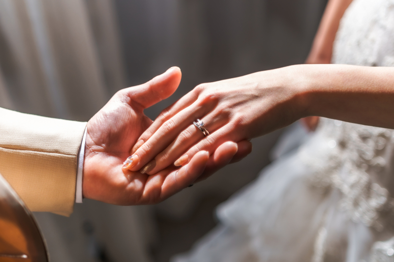 指輪のショットも忘れずに