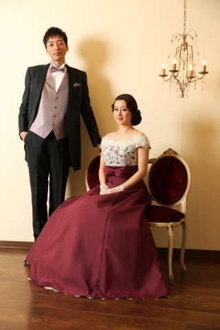 ブラウンロングタキシード