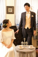 ブラウンロングタキシード