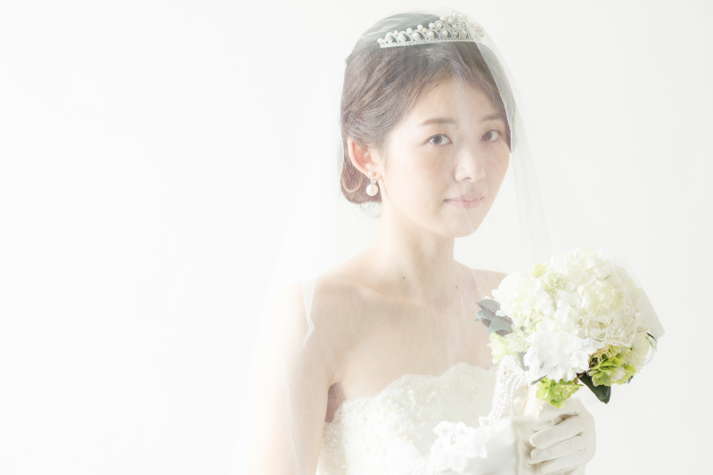 ベール越しのベールが素敵!