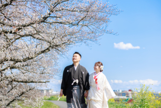 ドレス屋さんの写真館　フォトスタジオカインド_和装ロケーション撮影