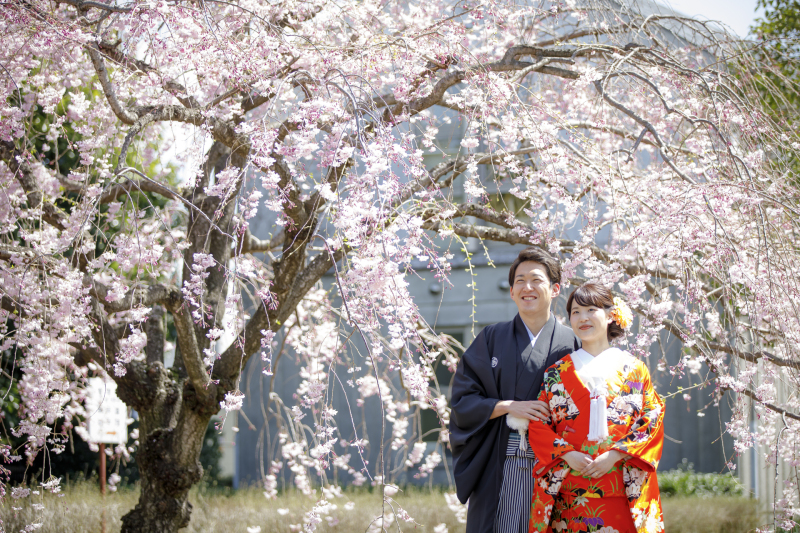ドレス屋さんの写真館 フォトスタジオカインド_庭園で撮影できる