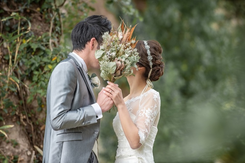 自然なブーケで