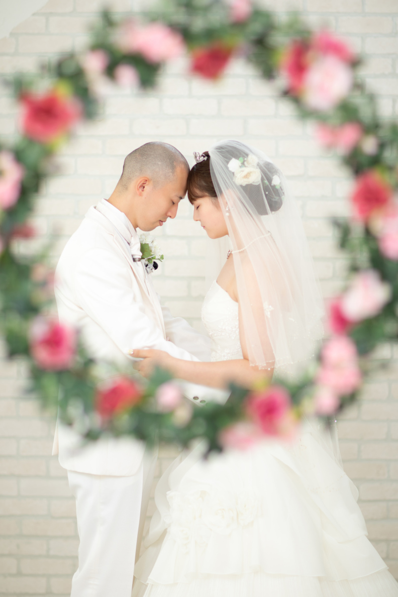 お花に囲まれて