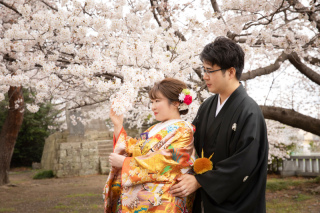 大きな桜の木の下で❀この季節だけの和洋ウエディング撮影♪