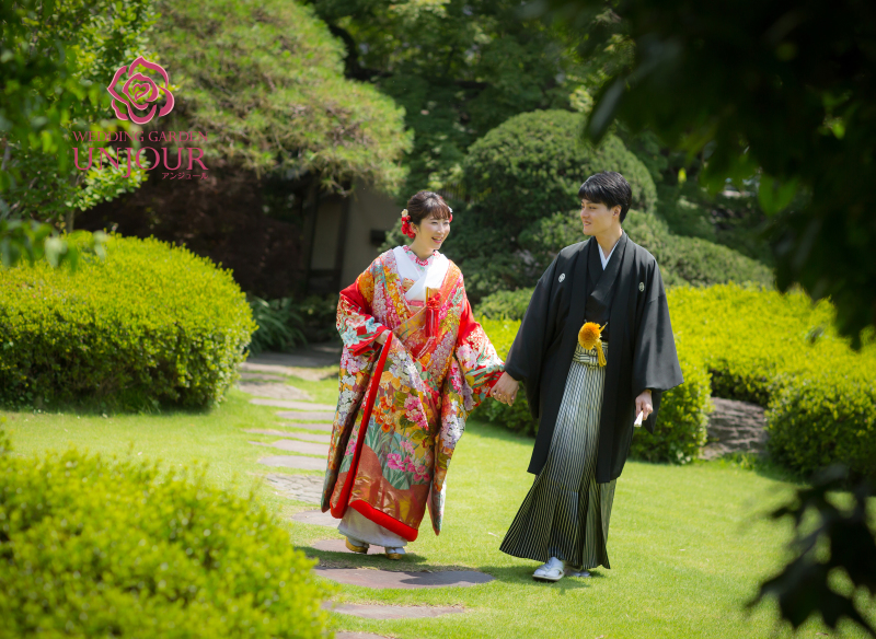 四季彩の庭で。