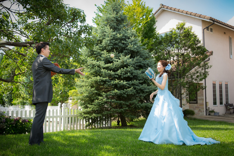 ガーデンでキャッチボール♪