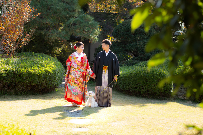 Wedding Garden アンジュール 四季彩の庭_ペットと一緒に撮影できる