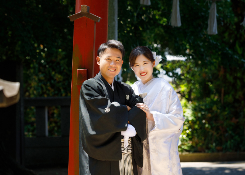【和装2着・新春の神社&本格日本庭園】白無垢は徒歩1分神社で【神社ロケ】色打掛は【移動なし本格日本庭園】で◇データ90カット