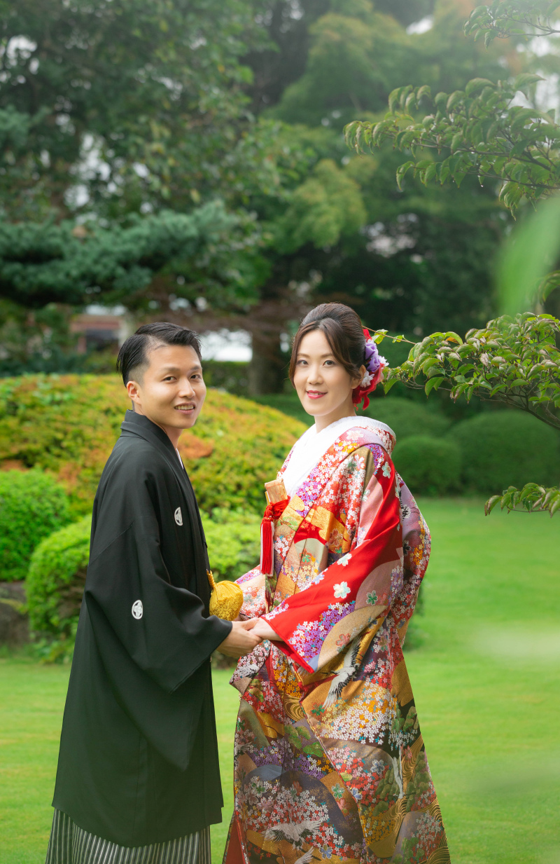 【色打掛+白無垢】和装2着アルバムプラン◇【神社&本格日本庭園・和装2着】白無垢は徒歩1分神社で【アルバム+ボード+データ】