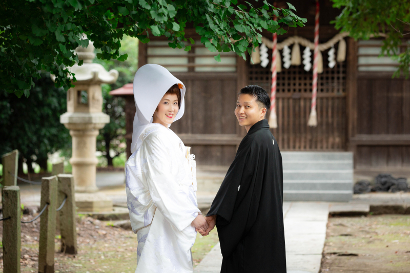 【色打掛+白無垢】和装2着アルバムプラン◇【神社&本格日本庭園・和装2着】白無垢は徒歩1分神社で【アルバム+ボード+データ】